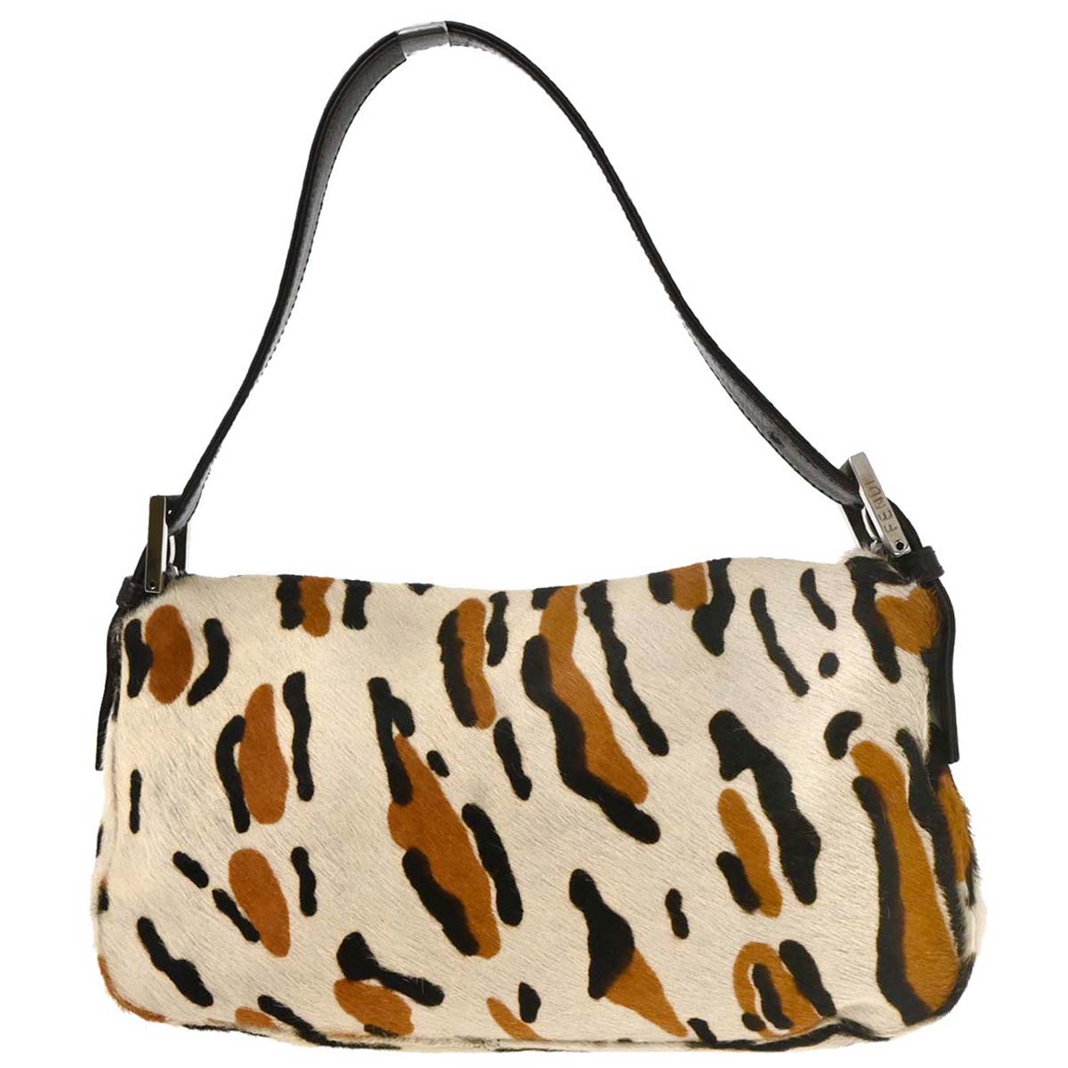 Fendi * White Pony Hair Baguette Handbag