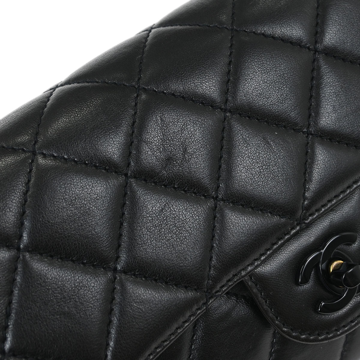 Chanel 1997-1999 Black Lambskin Shoulder Bag
