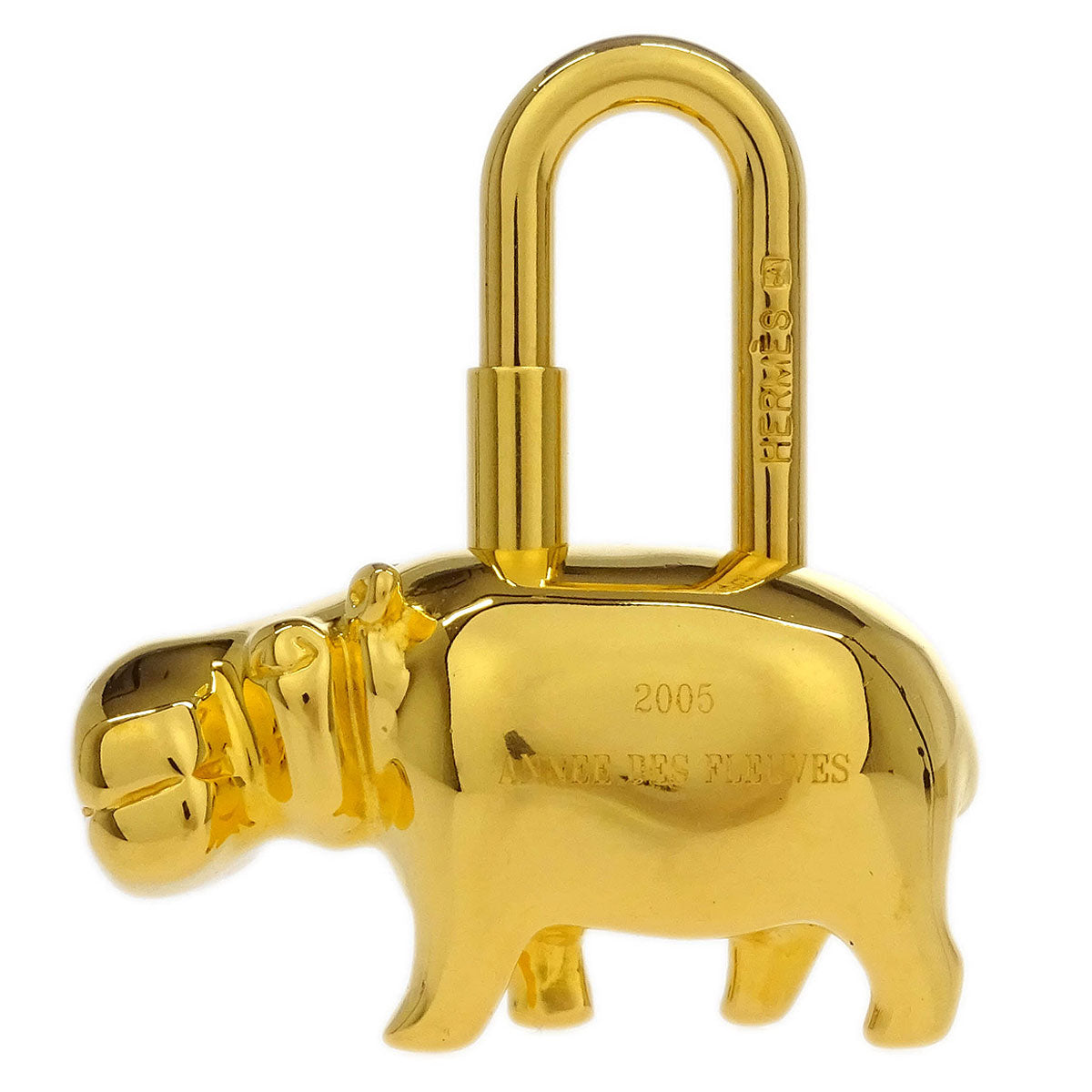 Hermes 2005 Annee Des Fleuves Cadena Gold Small Good