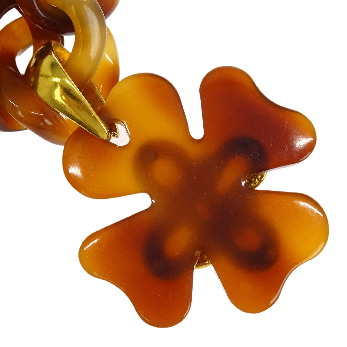 Chanel Acrylic Chain Belt Clover 95P Small Good