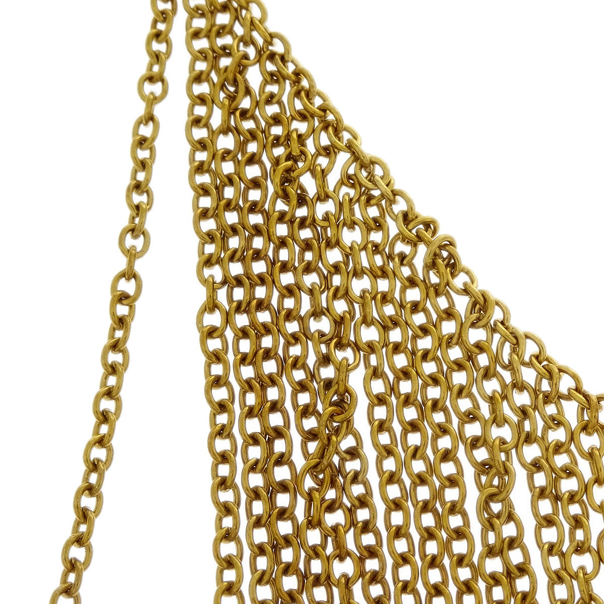 Chanel Gold Fringe Chain Necklace 02A