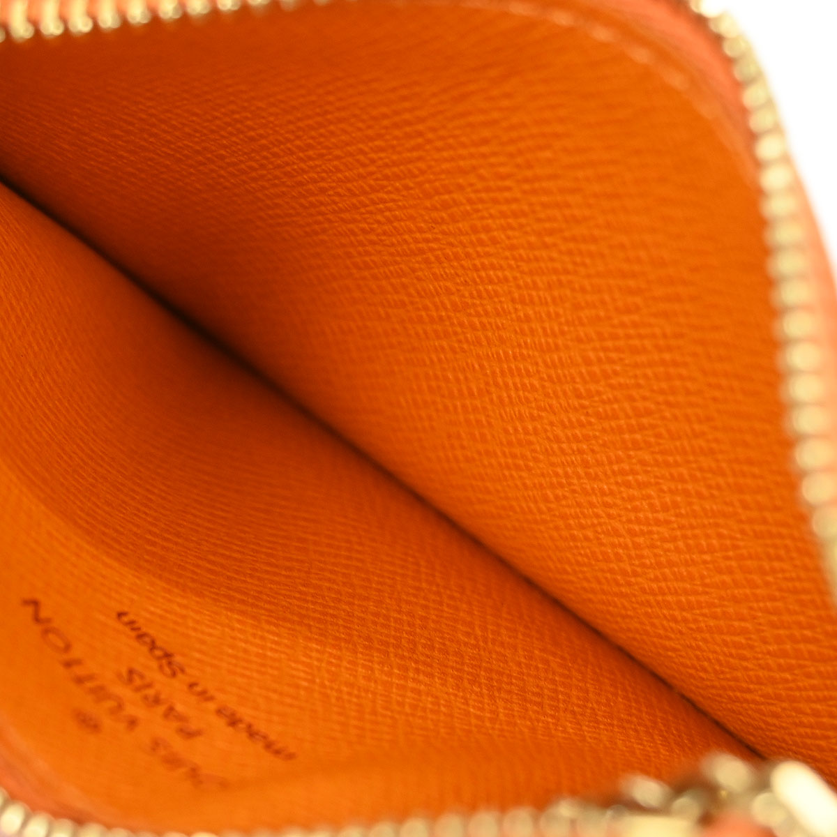 Louis Vuitton Orange Epi Pochette Cles Coin Purse M6380H