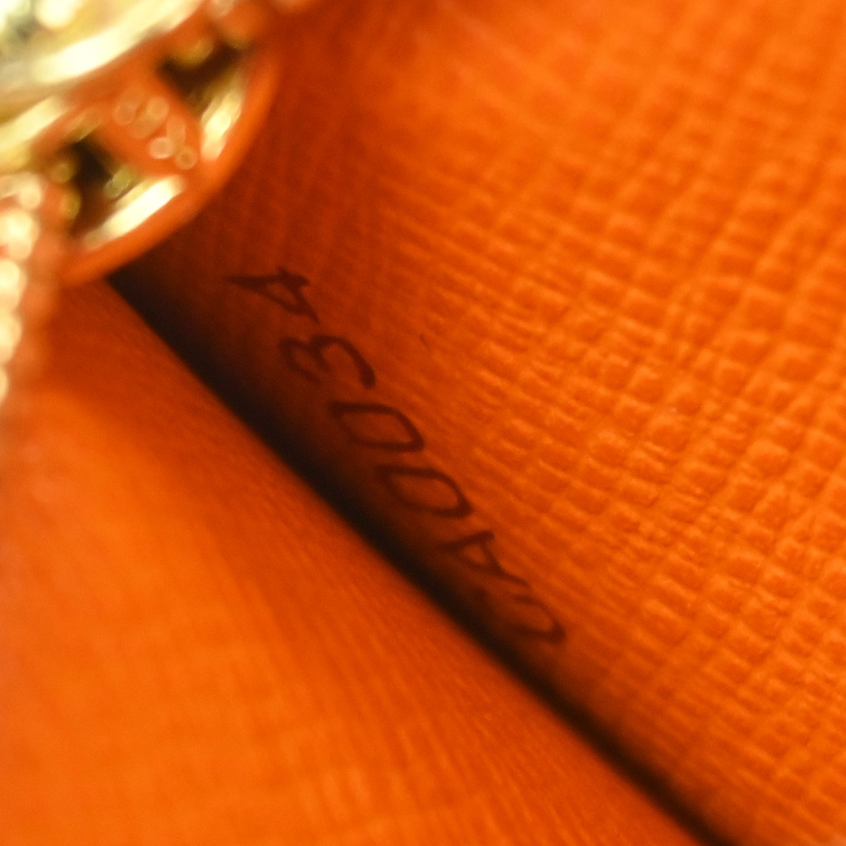 Louis Vuitton Orange Epi Pochette Cles Coin Purse M6380H