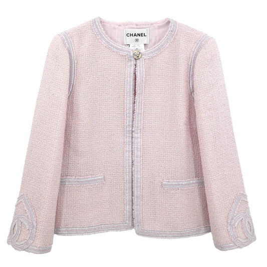 Chanel Collarless Jacket Pink 09C #42