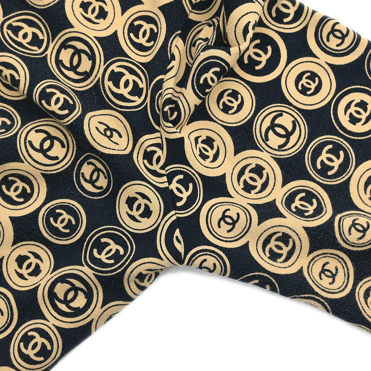 Chanel Setup Suit Zip Up Top Skirt Black 03P #38 #34