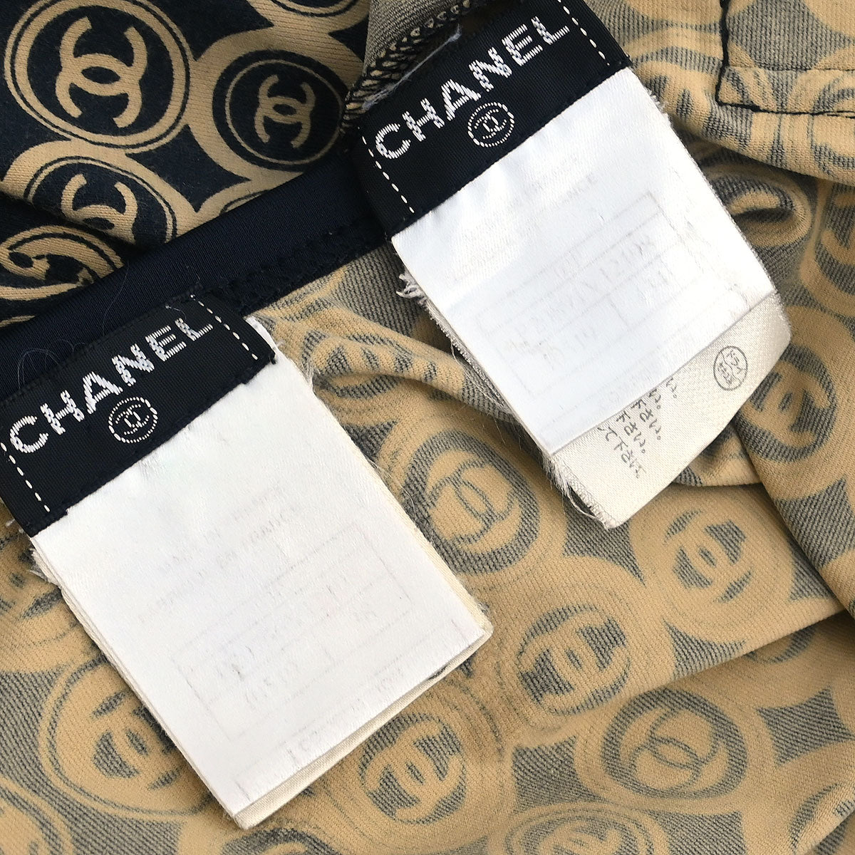 Chanel Setup Suit Zip Up Top Skirt Black 03P #38 #34