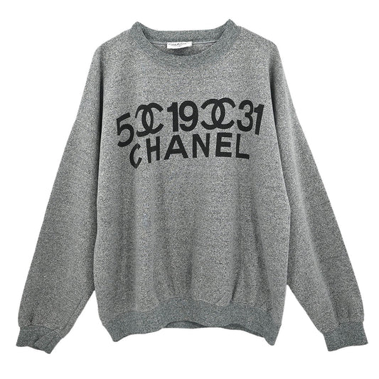 Chanel Long Sleeve Top Sweater Gray