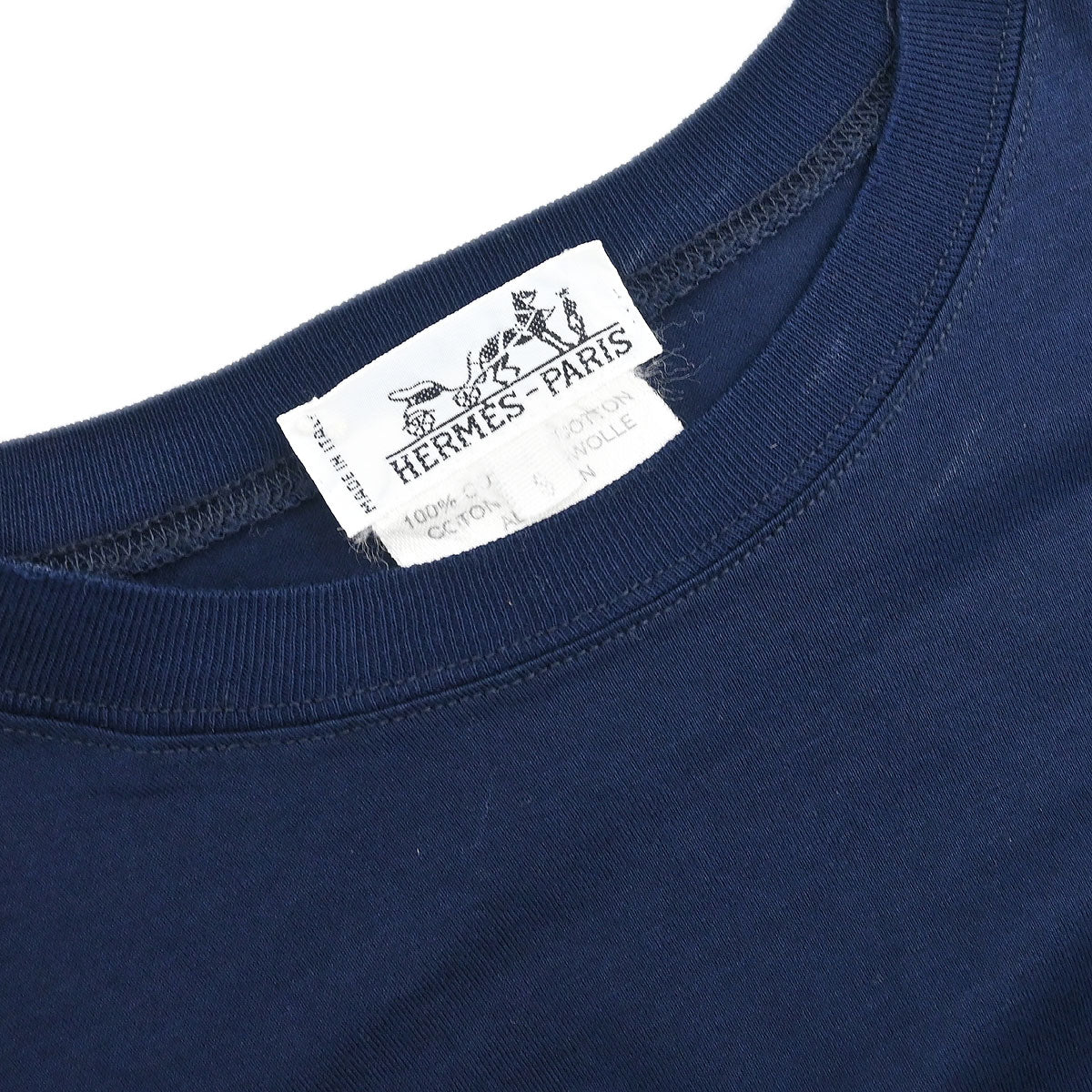 Hermes Short Sleeve T-shirt Top Navy #S