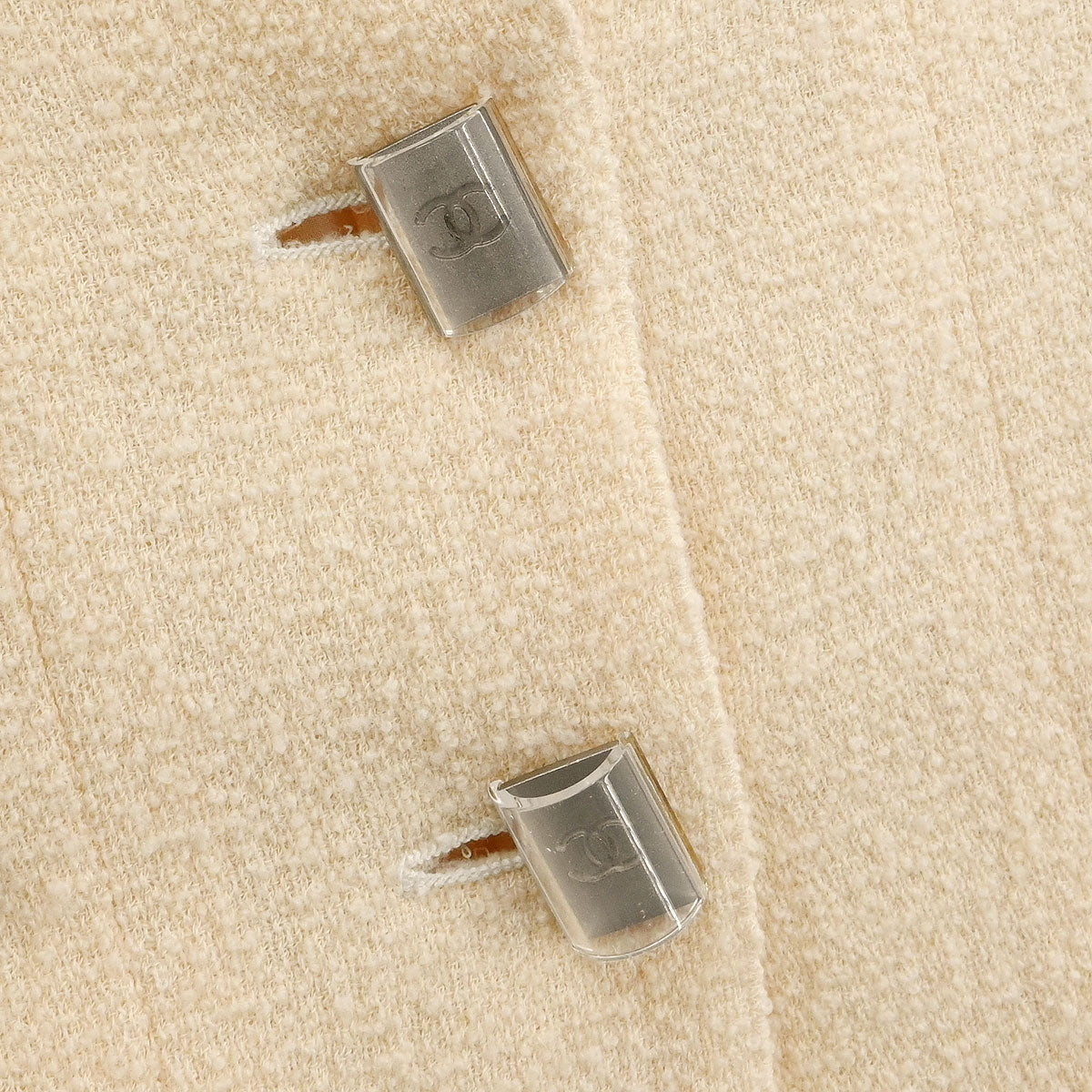 Chanel Single Breasted Jacket White #40