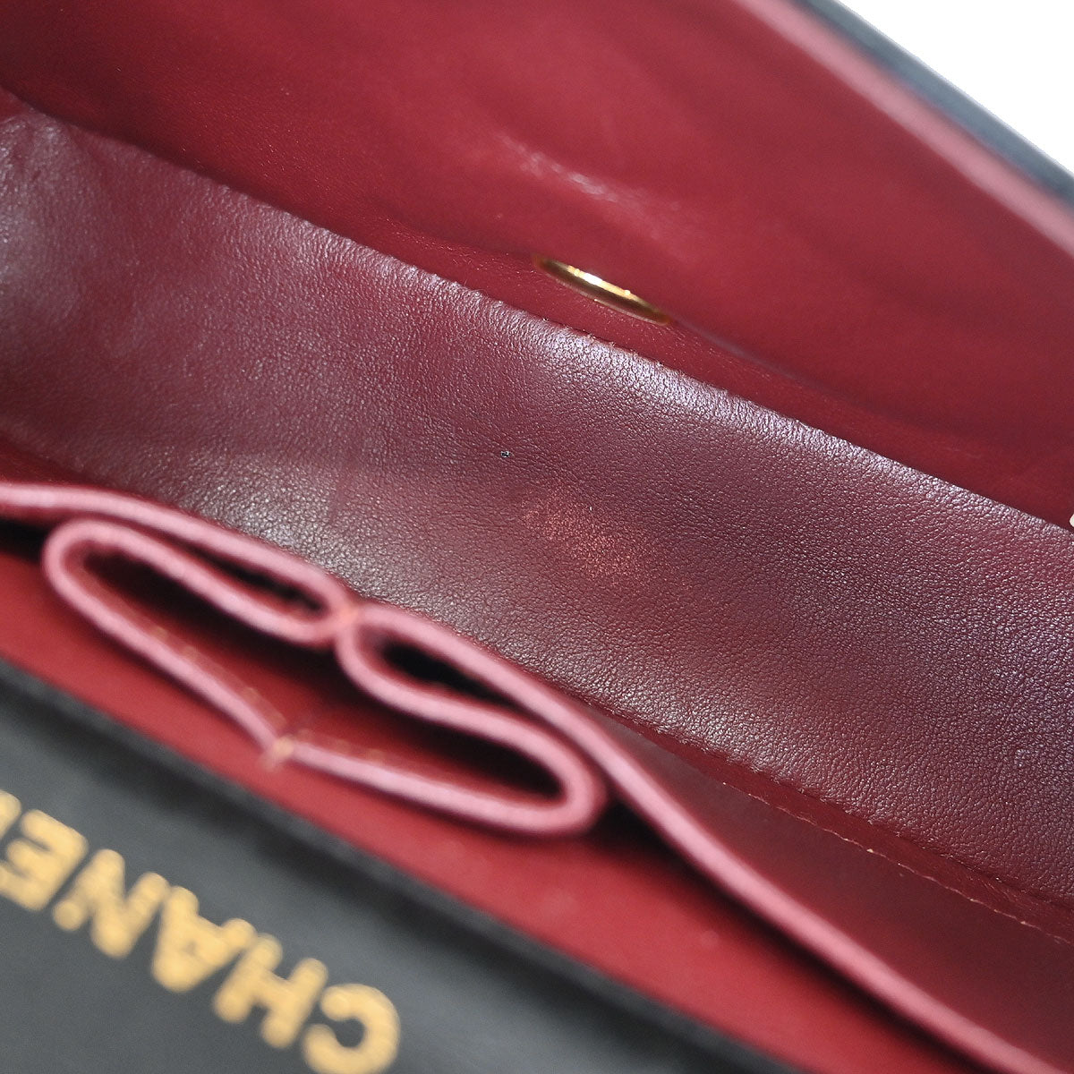 Chanel 1989-1991 Black Lambskin Turnlock Mini Full Flap Shoulder Bag