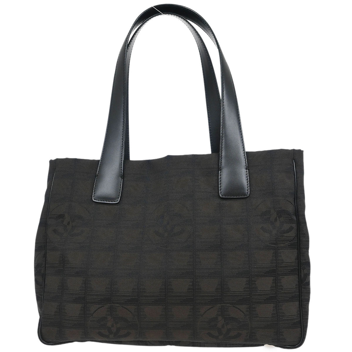 Chanel 2005-2006 Brown Jacquard Nylon New Travel Line Tote Handbag