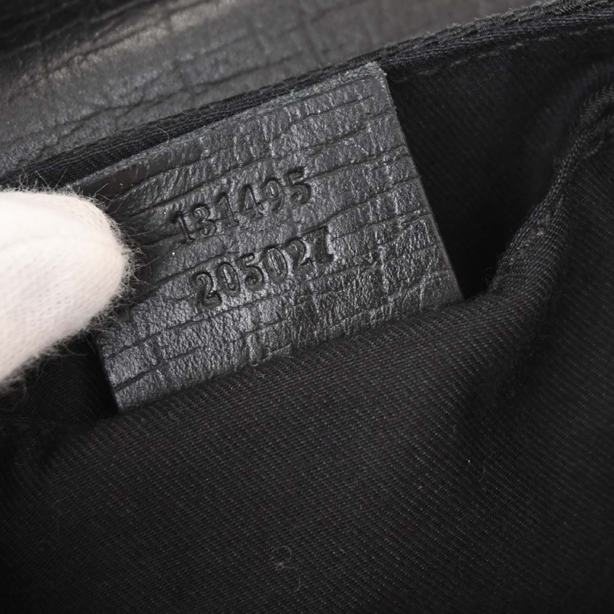 Gucci Black Canvas GG Horsebit Handbag