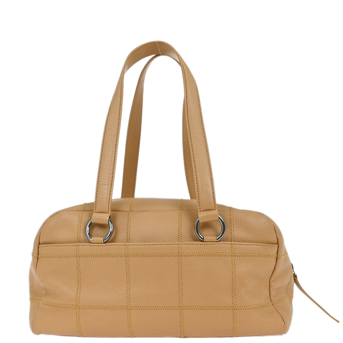 Chanel Beige Caviar Wild Stitch Choco Bar Handbag