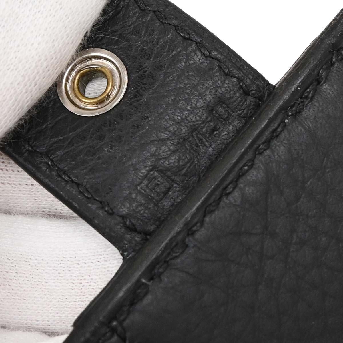 Hermes Black Taurillon Clemence Sac a Depeches DPLG Handbag