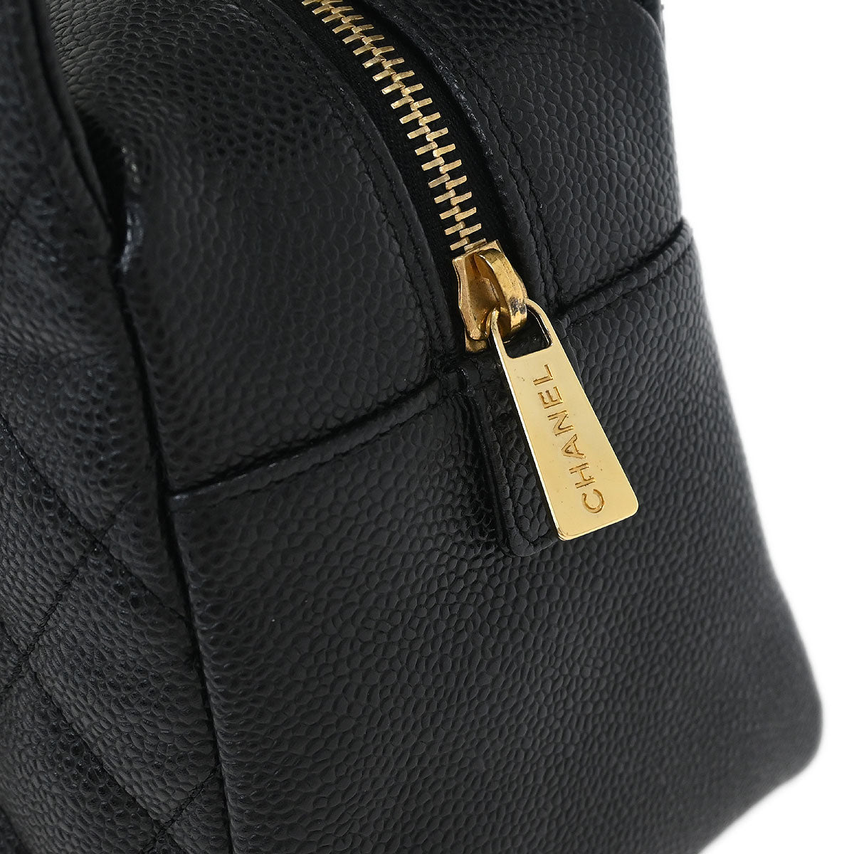 Chanel 2003-2004 Black Caviar Petite Timeless Tote PTT Chain Handbag