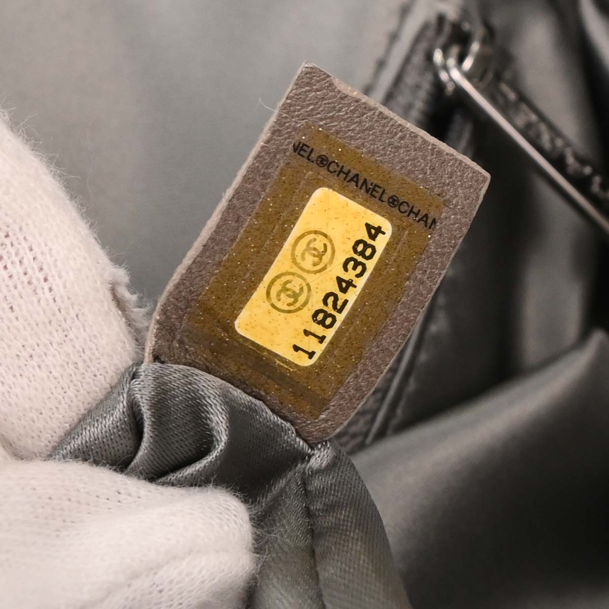 Chanel 2006-2008 Black Satin Mademoiselle Chain Handbag