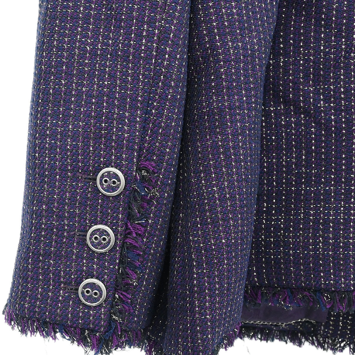 Chanel Double Breasted Jacket Navy #46