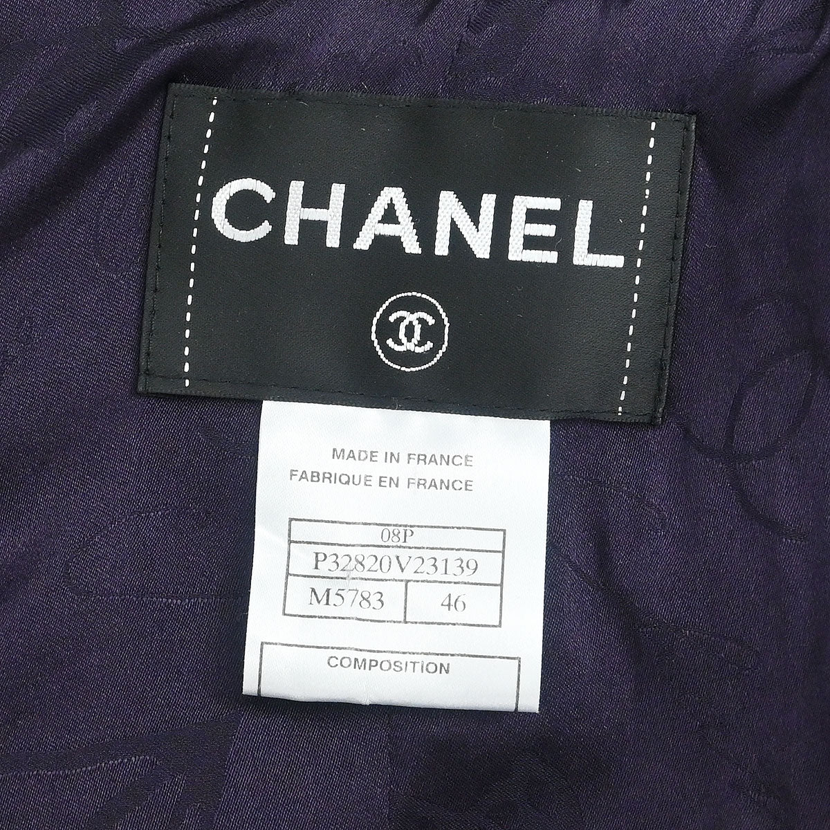 Chanel Double Breasted Jacket Navy #46