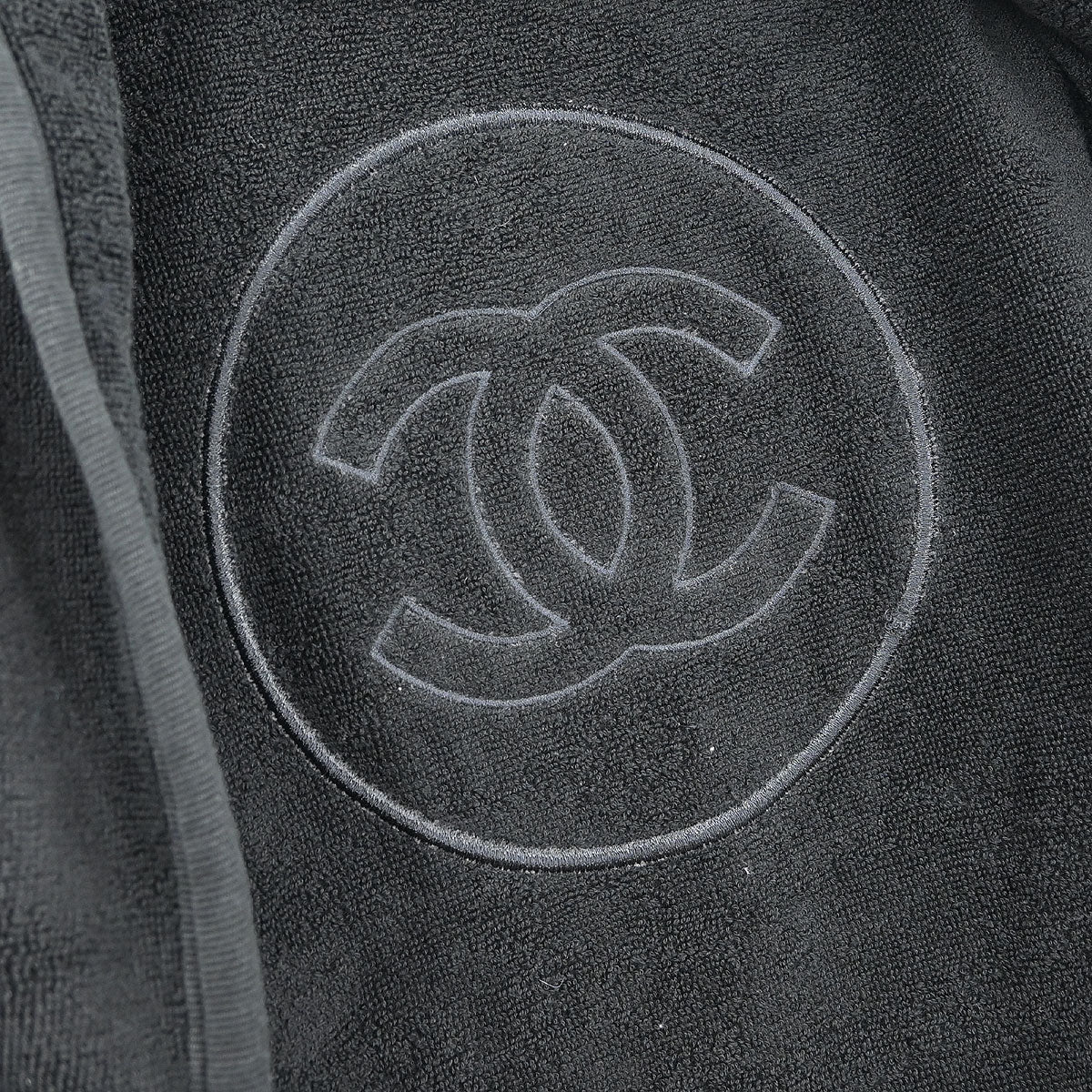 Chanel Belted Bathrobe Style Coat Gown Black #2