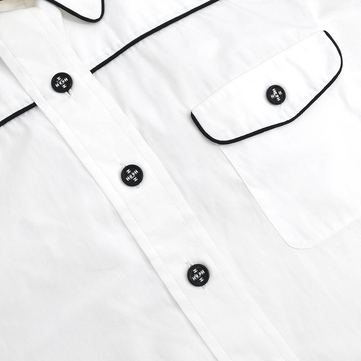 Chanel Shirt Blouse White #42