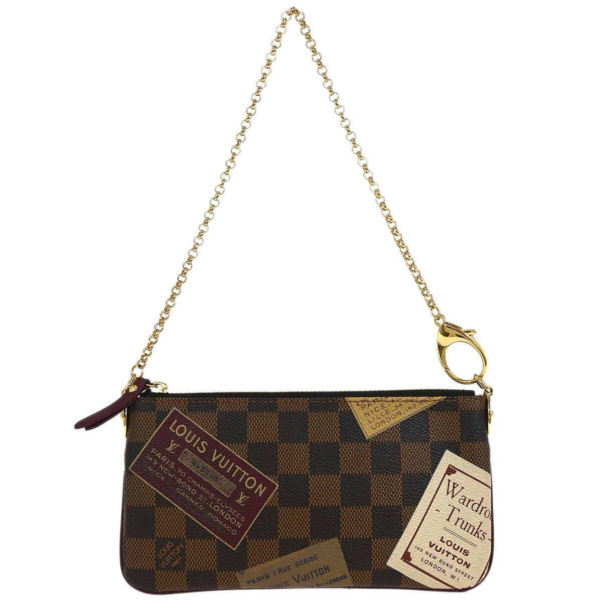 Louis Vuitton Damier Pochette Milla MM Chain Handbag N63080