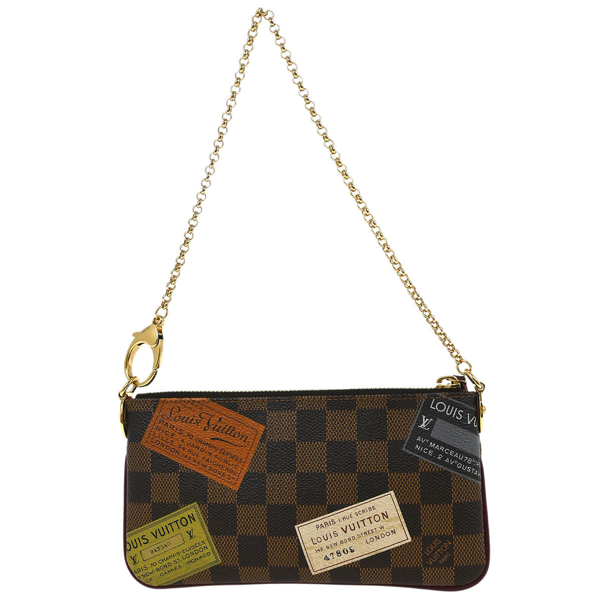 Louis Vuitton Damier Pochette Milla MM Chain Handbag N63080