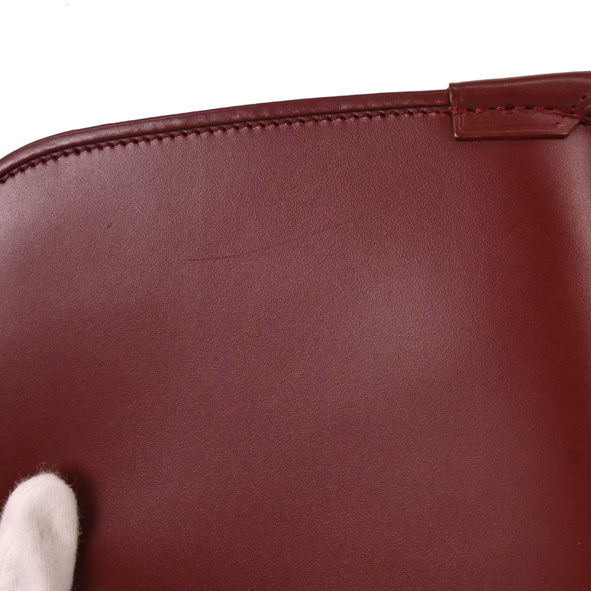 Cartier Bordeaux Leather Handbag