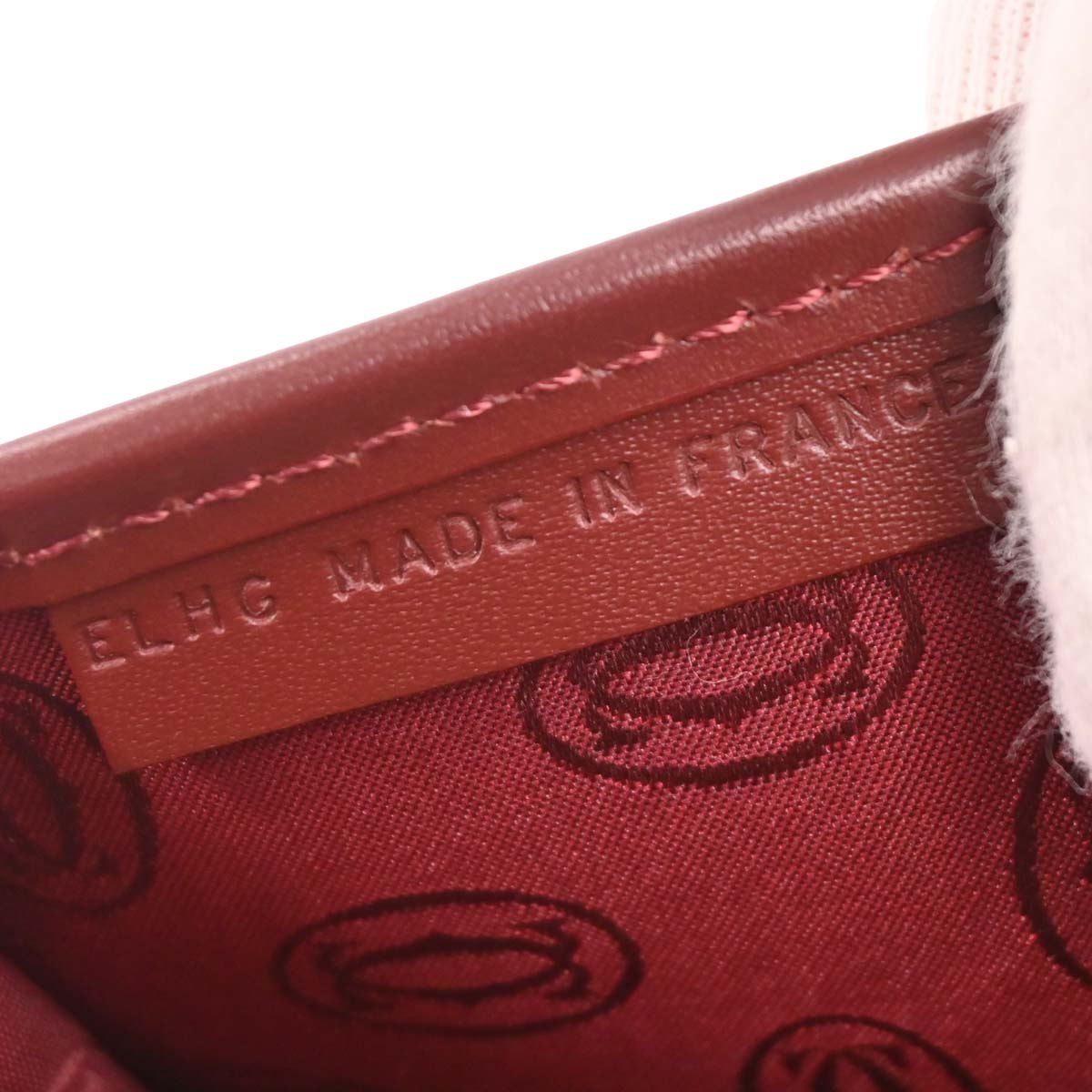 Cartier Bordeaux Leather Handbag