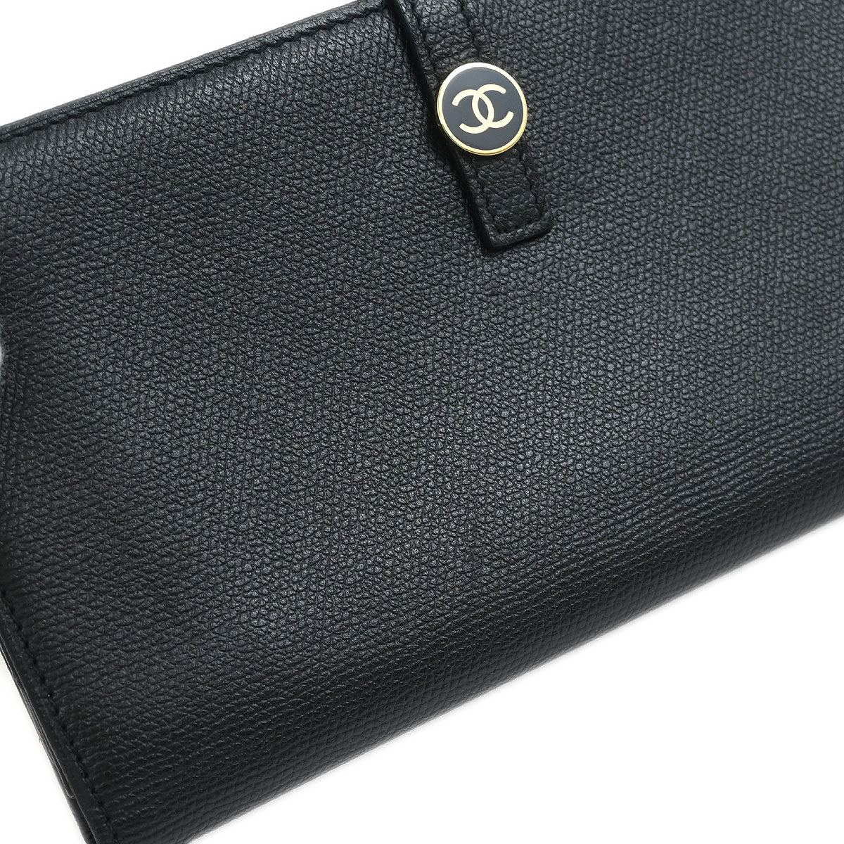 Chanel 2003-2004 Black Caviar Long Wallet Purse