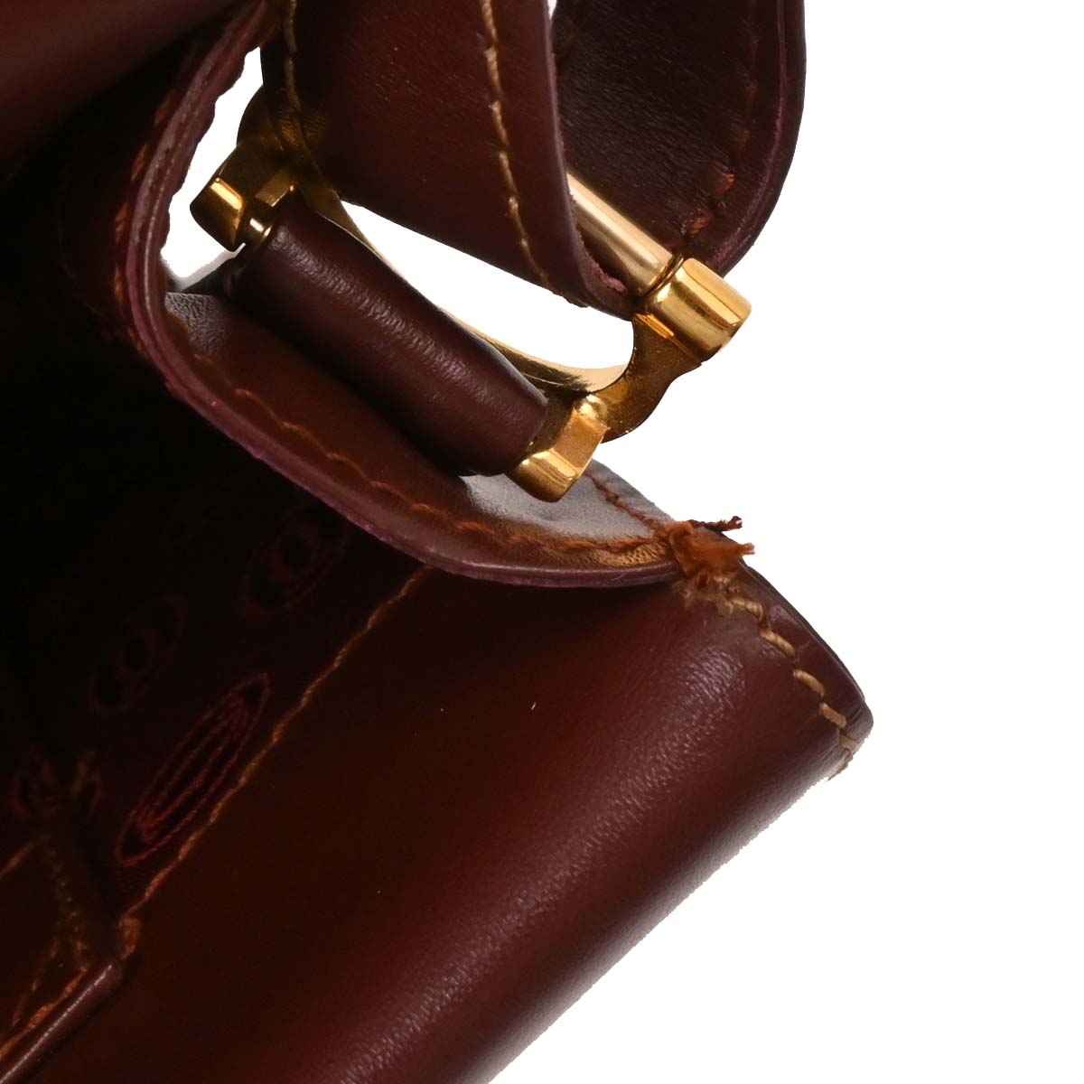 Cartier Bordeaux Leather Shoulder Bag