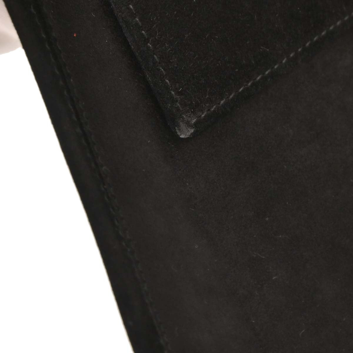 Salvatore Ferragamo Black Suede Gancini 2way Shoulder Handbag