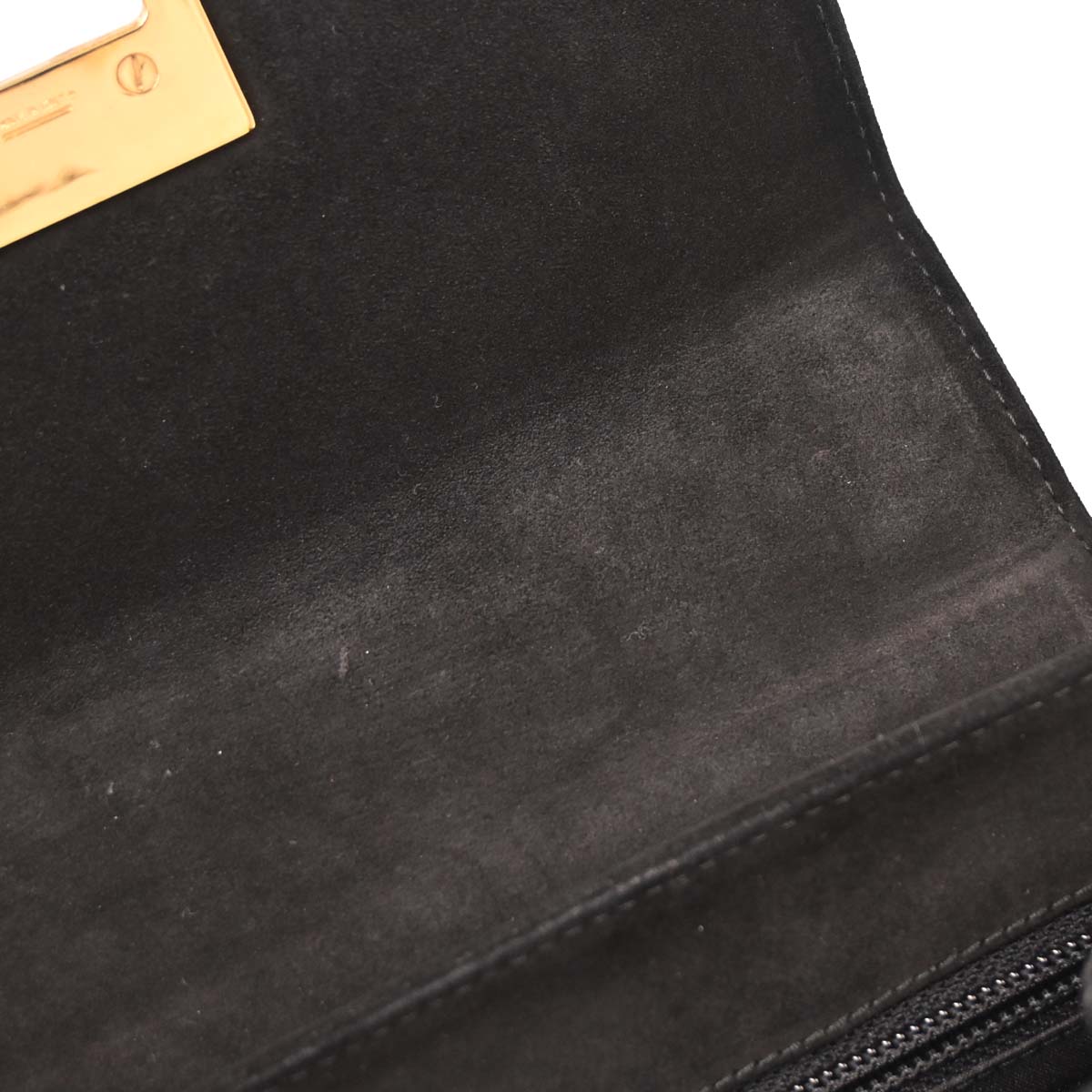 Salvatore Ferragamo Black Suede Gancini 2way Shoulder Handbag