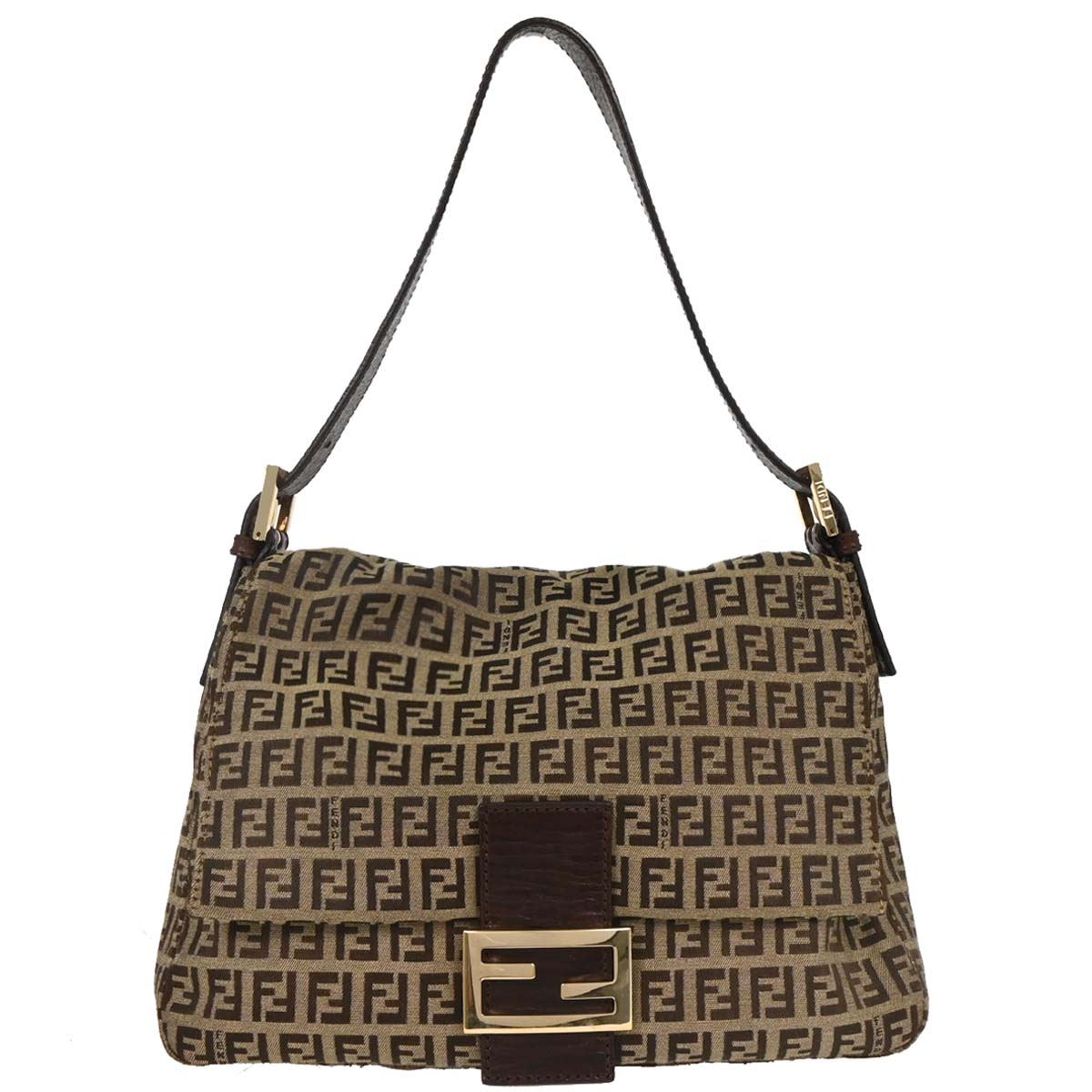 Fendi Brown Zucchino Mamma Baguette Handbag