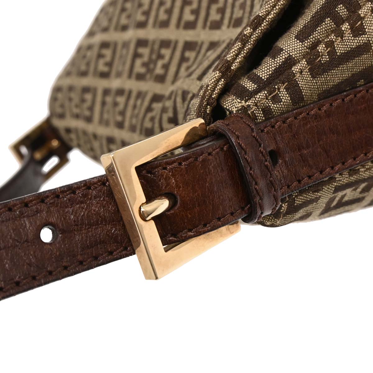 Fendi Brown Zucchino Mamma Baguette Handbag