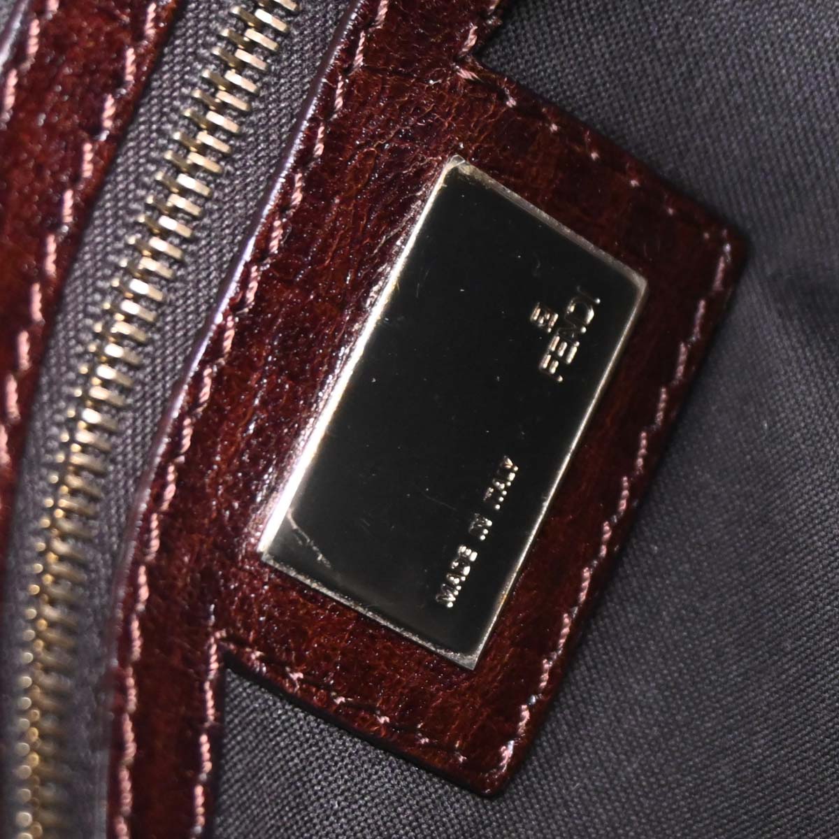 Fendi Brown Zucchino Mamma Baguette Handbag