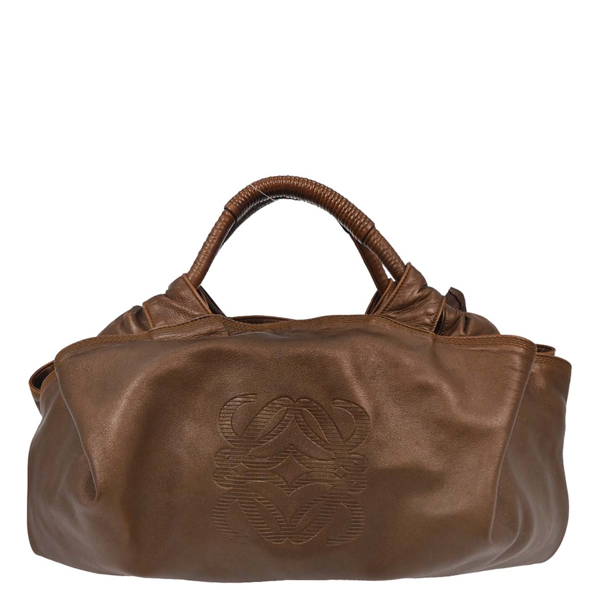 Loewe Brown Lambskin Nappa Aire Tote Handbag