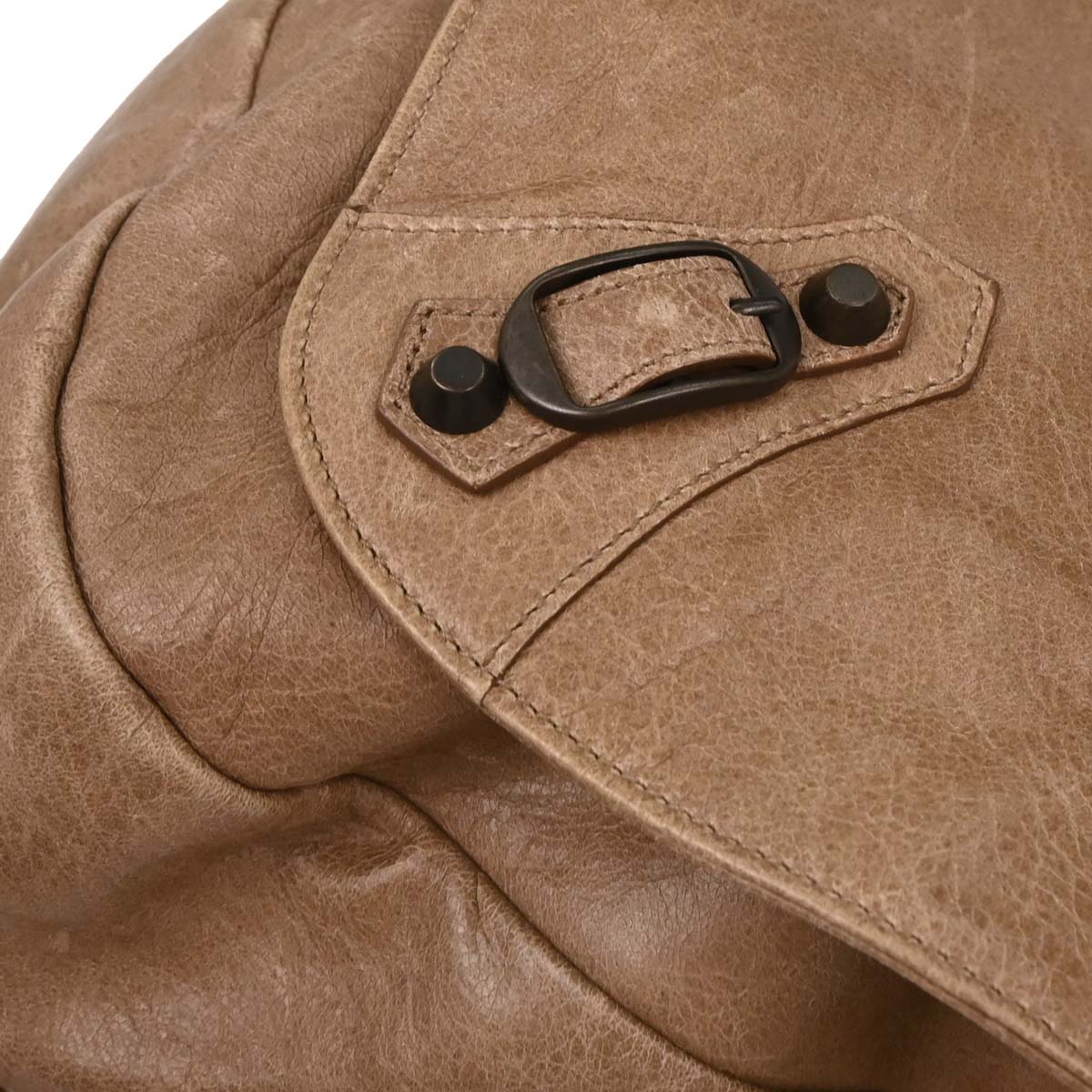 Balenciaga Beige Leather Folk Shoulder Bag