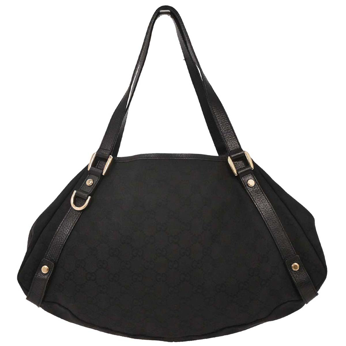 Gucci Black Canvas GG Hobo Handbag