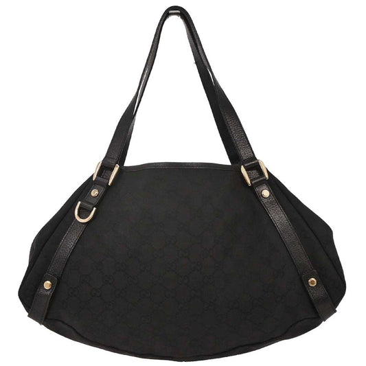 Gucci Black Canvas GG Hobo Handbag