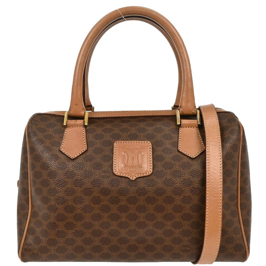 Celine Brown Macadam 2way Shoulder Handbag