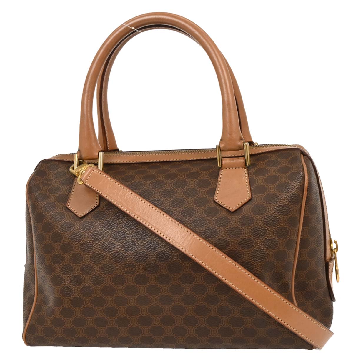 Celine Brown Macadam 2way Shoulder Handbag