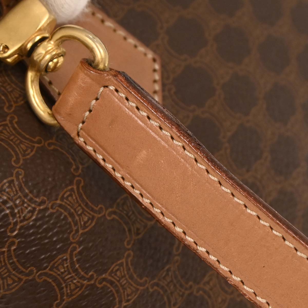 Celine Brown Macadam 2way Shoulder Handbag