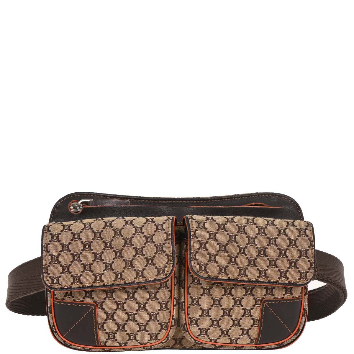 Celine * Brown Macadam Belt Bum Bag