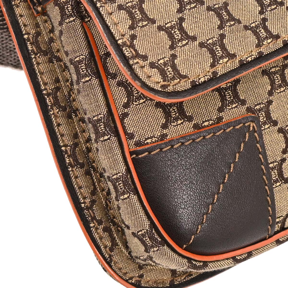 Celine * Brown Macadam Belt Bum Bag