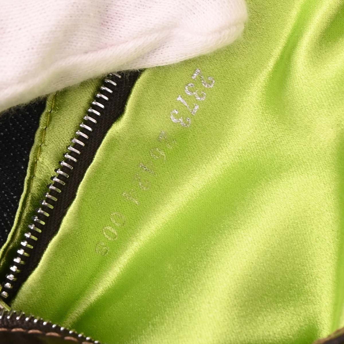 Fendi Navy Denim Floral Baguette Handbag