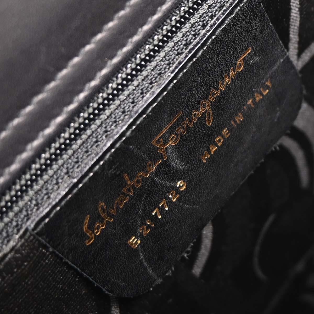 Salvatore Ferragamo Black Leather Shoulder Bag