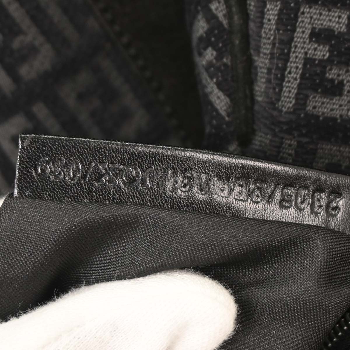 Fendi Black Gray Zucchino Tote Handbag