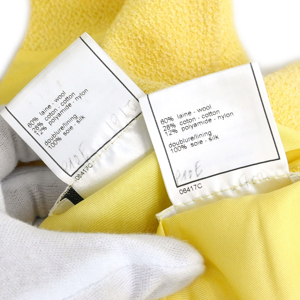 Chanel 1998 Setup Suit Jacket Skirt Yellow #42