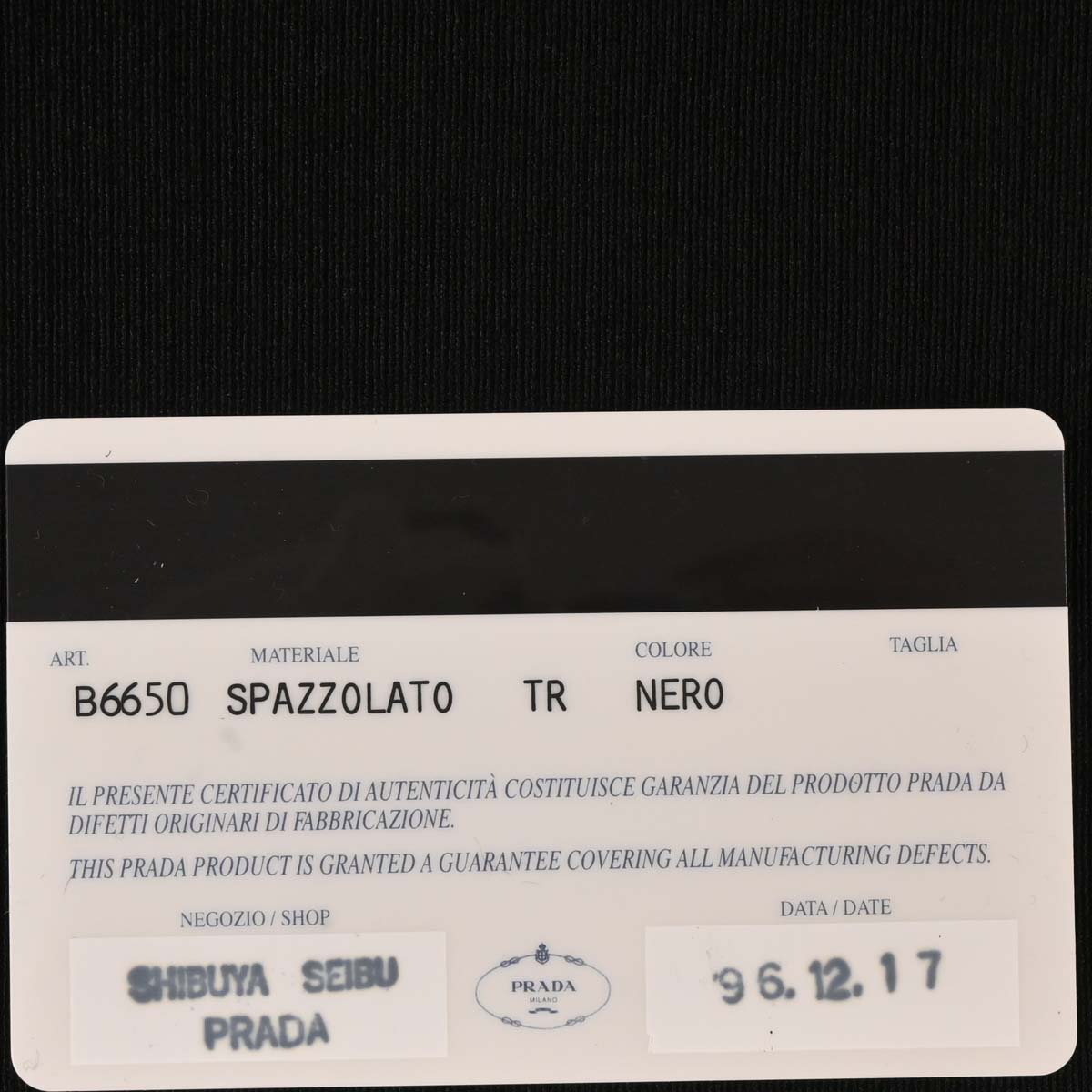 Prada Black Canvas Handbag