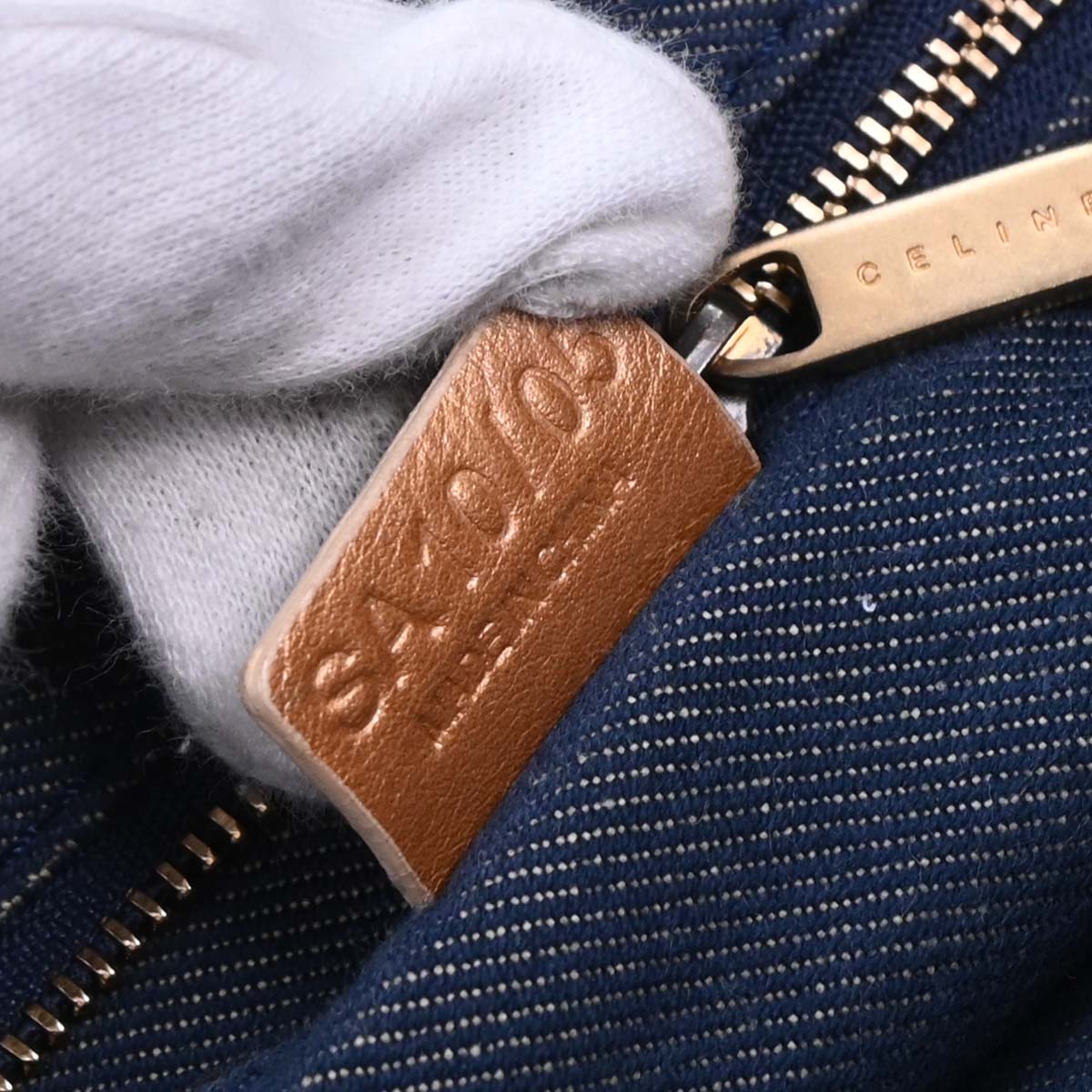 Celine * Indigo Denim Macadam Handbag